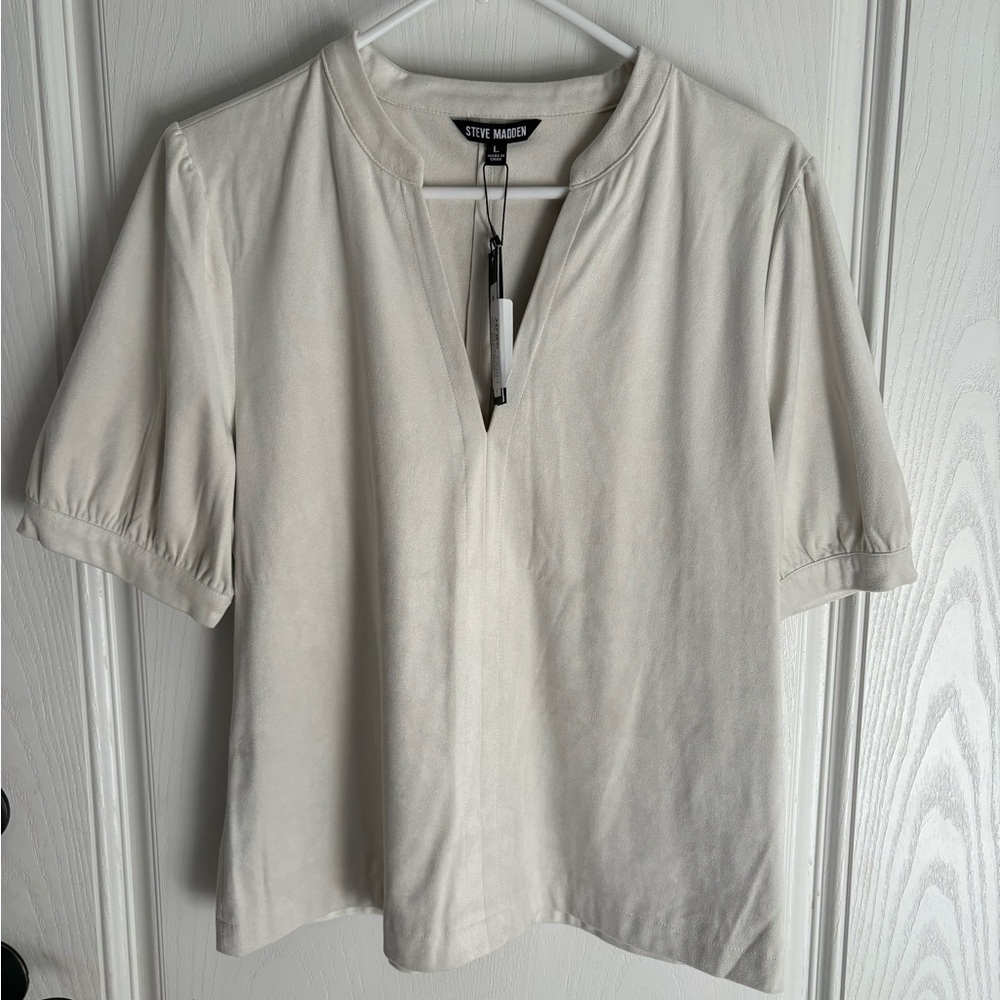 Steve Madden faux Suede top NWT large